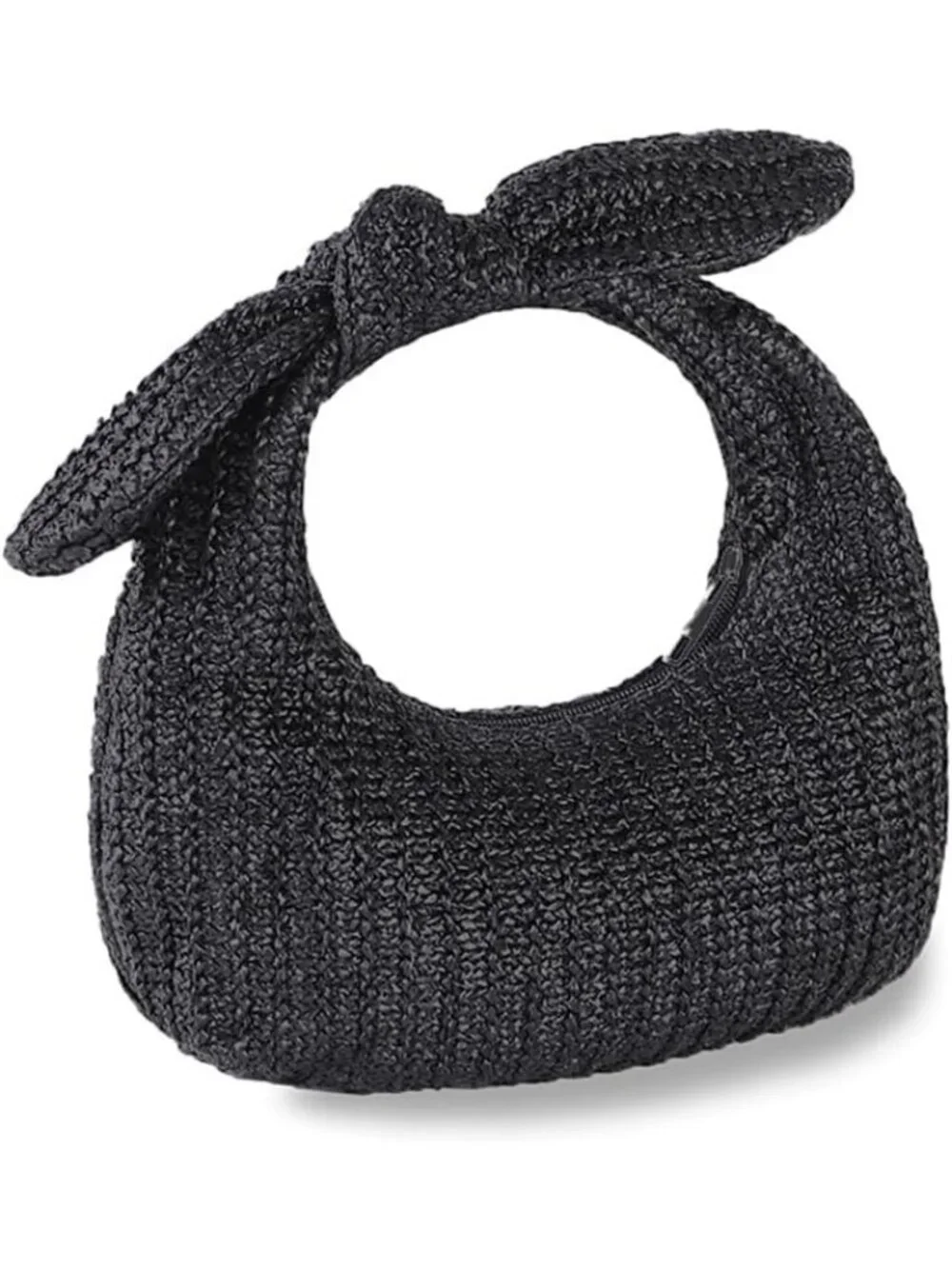 Women’s Black4 Straw Woven Clutch Purse Crossbody Evening Wedding Handbag